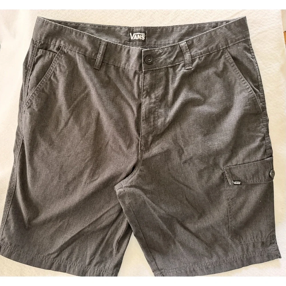 Vans Off The Wall Men's Dark Grey Cargo Utility Skater Fit Shorts 38W